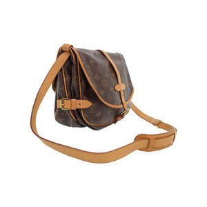 Louis Vuitton Bag Brown Saumur Monogram Leather Shoulder